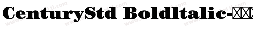 CenturyStd Boldltalic字体转换